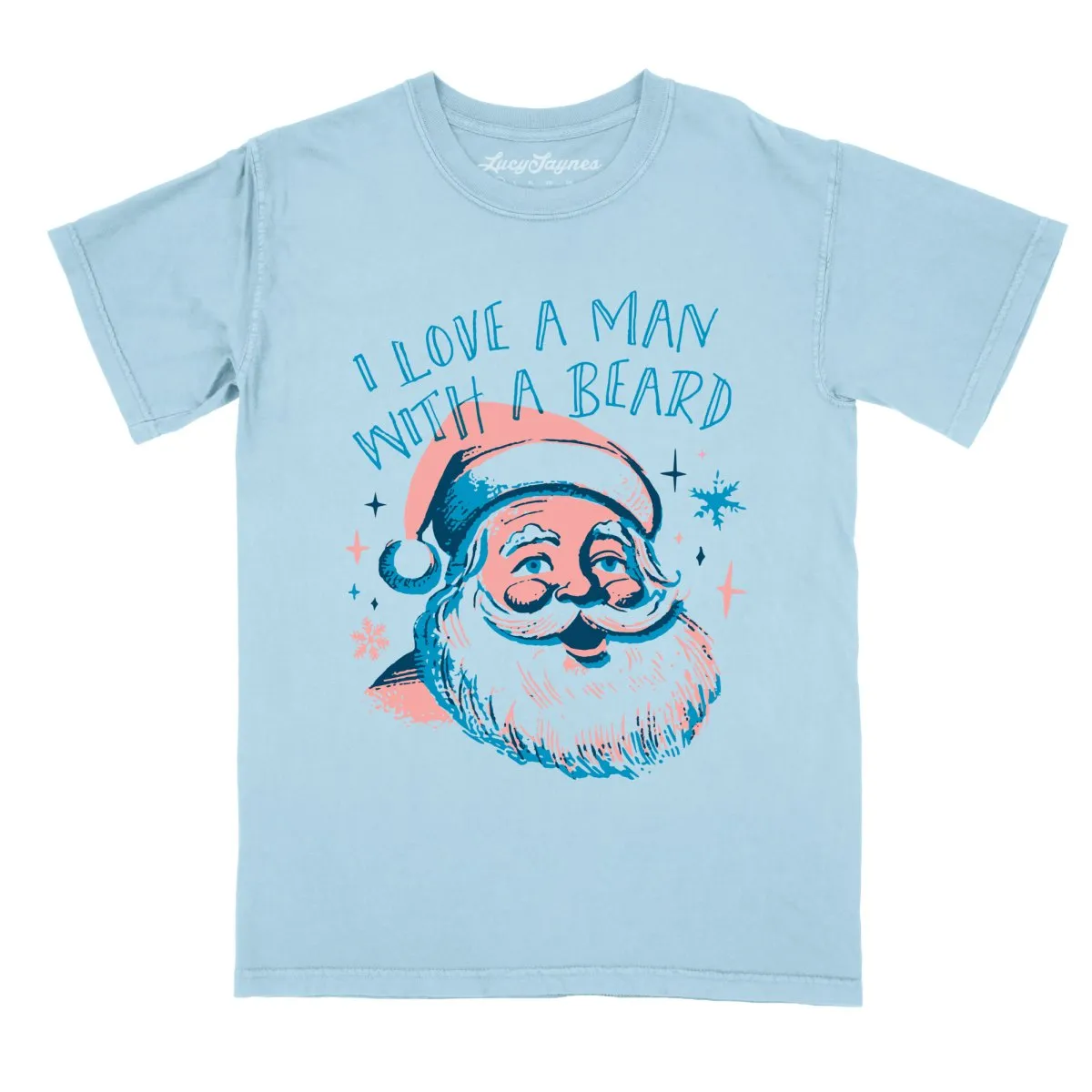 I Love a Man With a Beard Comfort Colors Tee