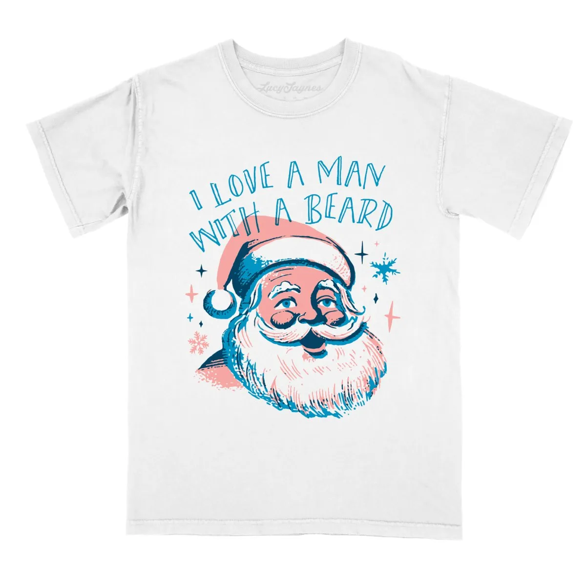 I Love a Man With a Beard Comfort Colors Tee