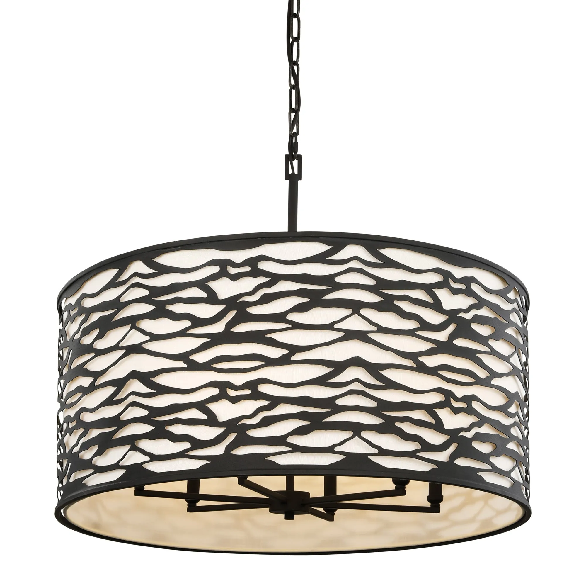 Kato 348P06CB 6-Light Pendant Light - Carbon Black