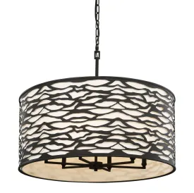 Kato 348P06CB 6-Light Pendant Light - Carbon Black