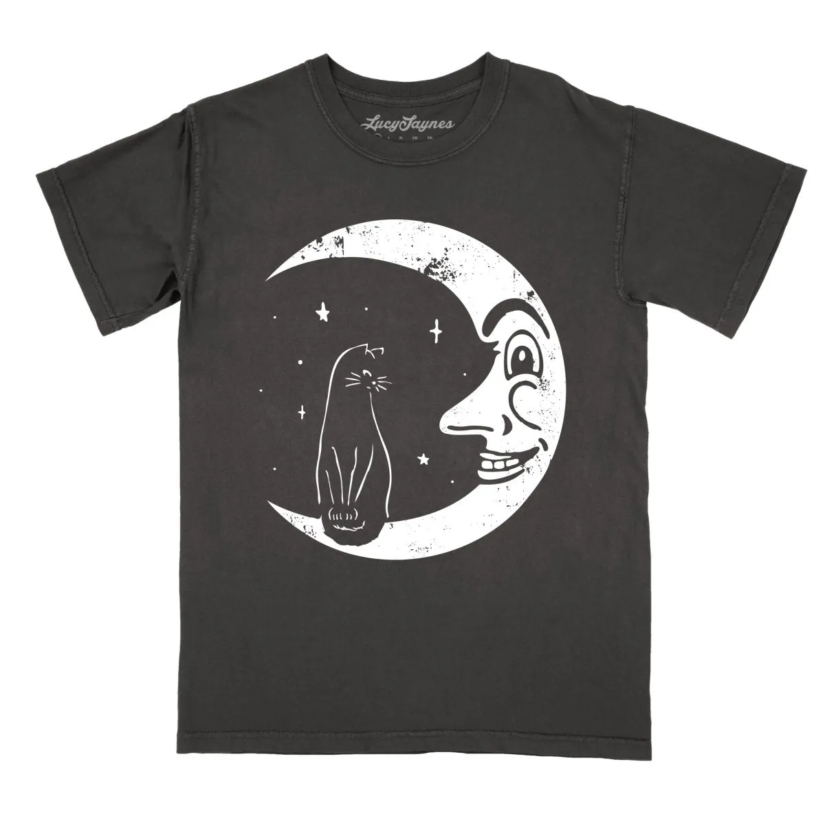 Kitty On The Moon Comfort Colors Tee