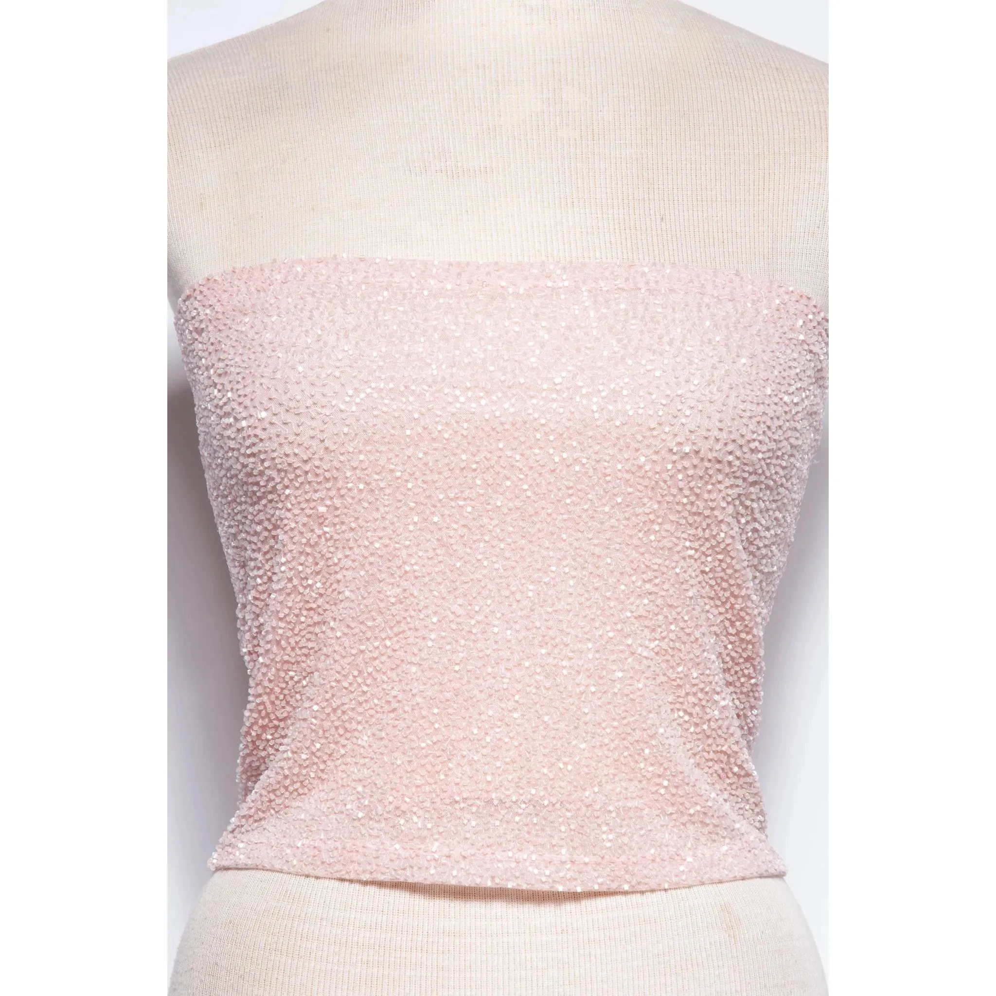 KRIZIA 90s/00 Pink Beaded Tube Top W Tags | S/M