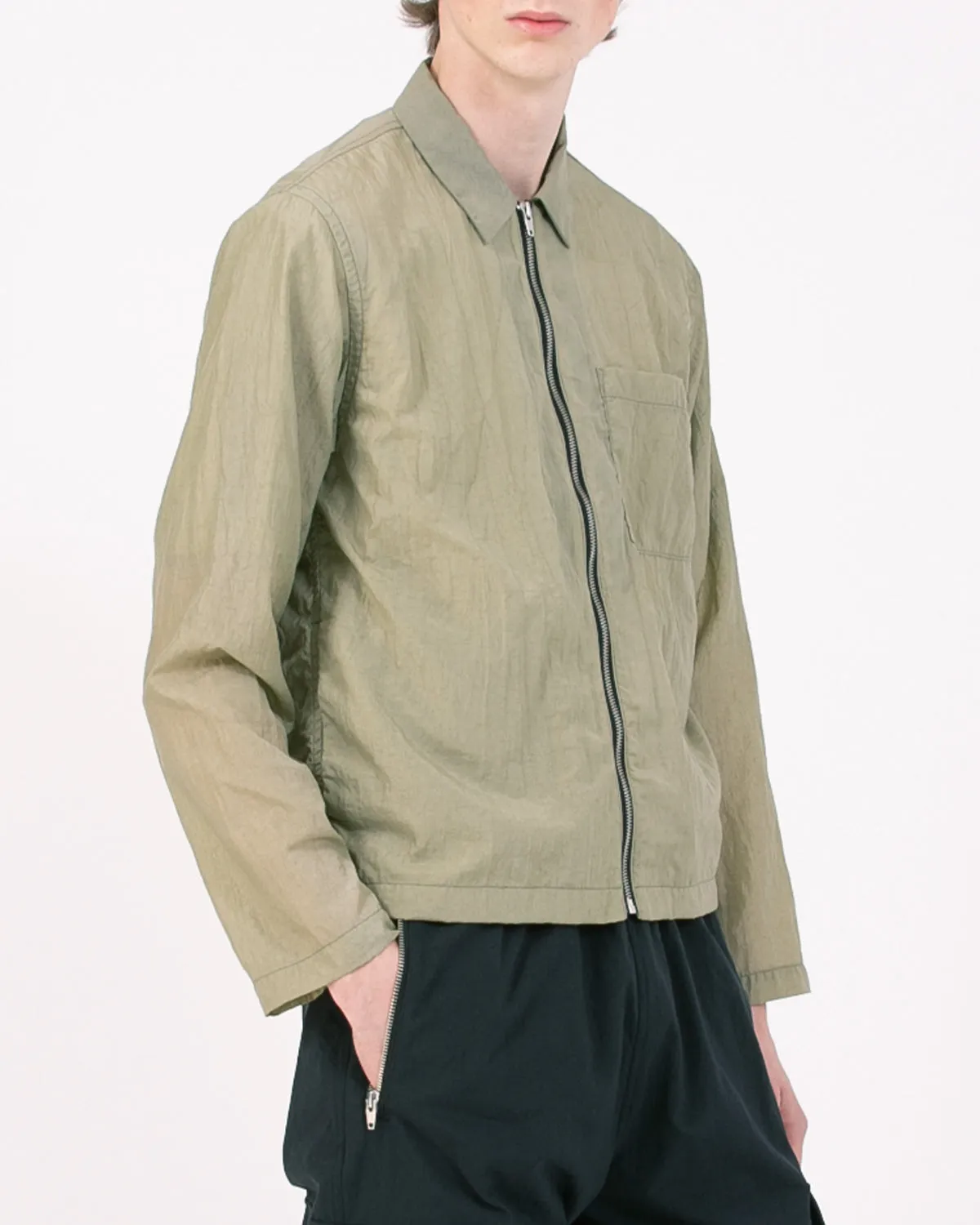 Marble Zip Blouson - Seaweed