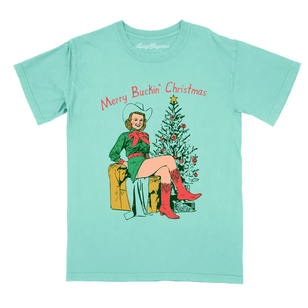 Merry Buckin' Christmas Comfort Colors Tee