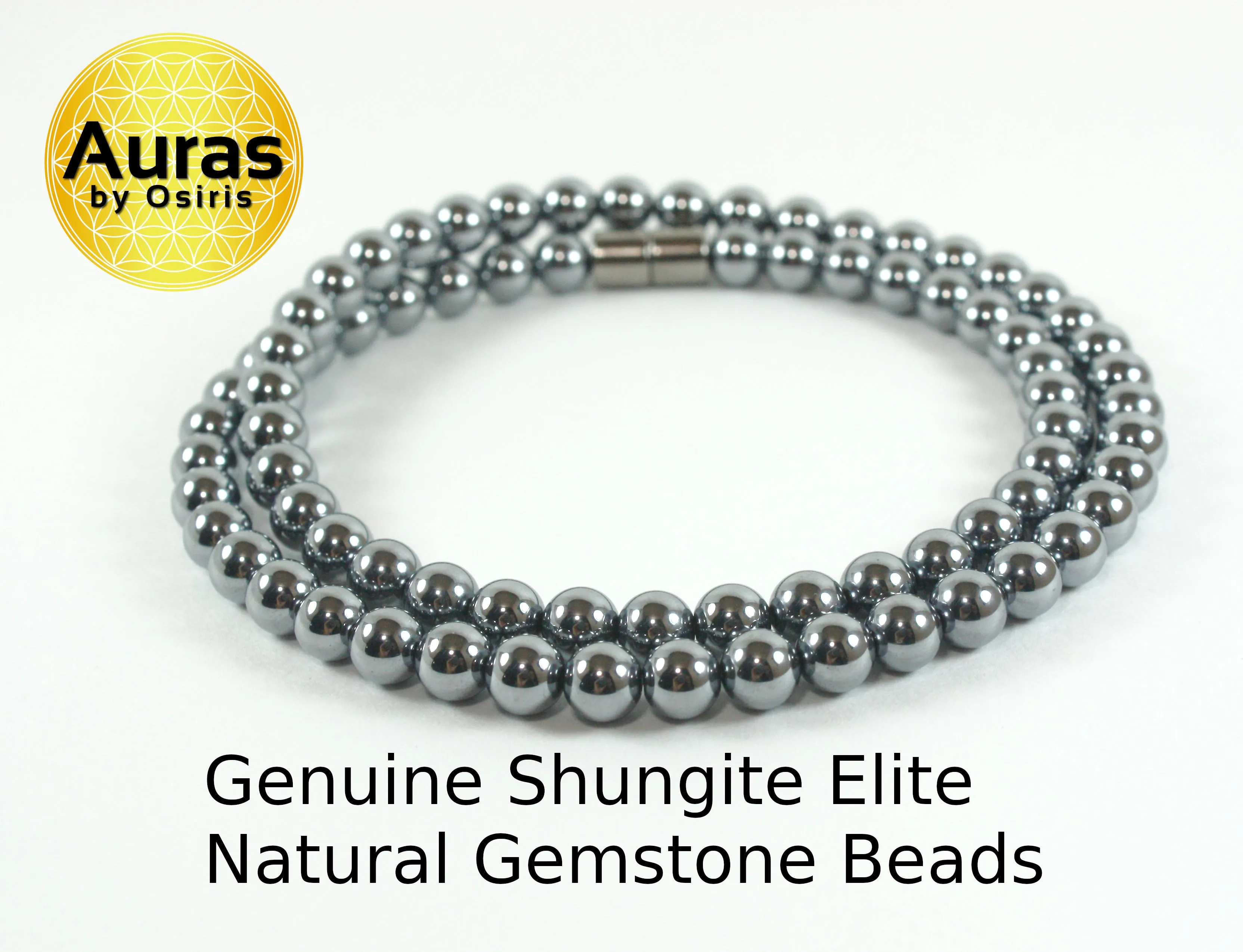 Noble Elite Shungite Necklace (6mm Small Beads)