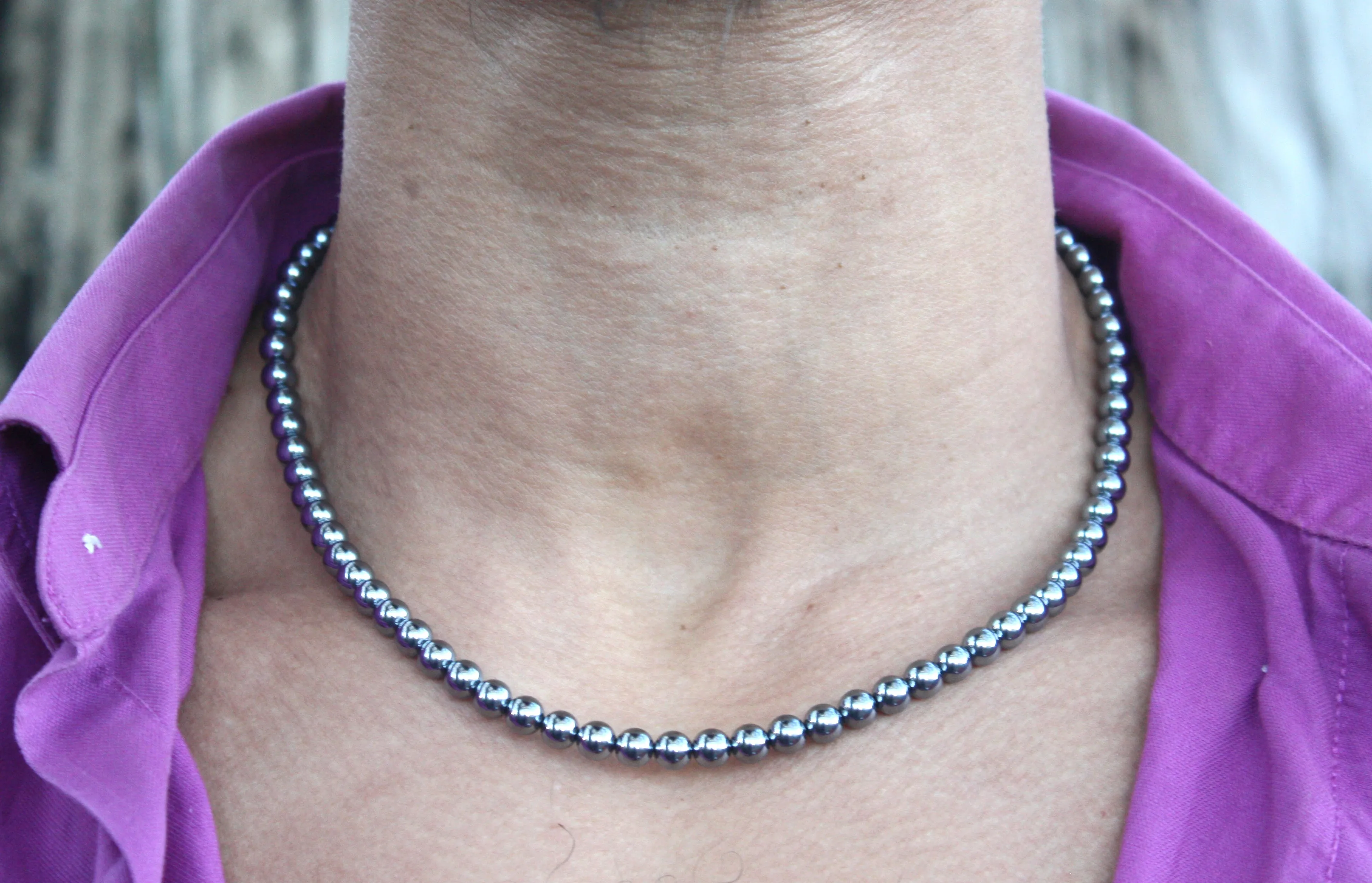 Noble Elite Shungite Necklace (6mm Small Beads)