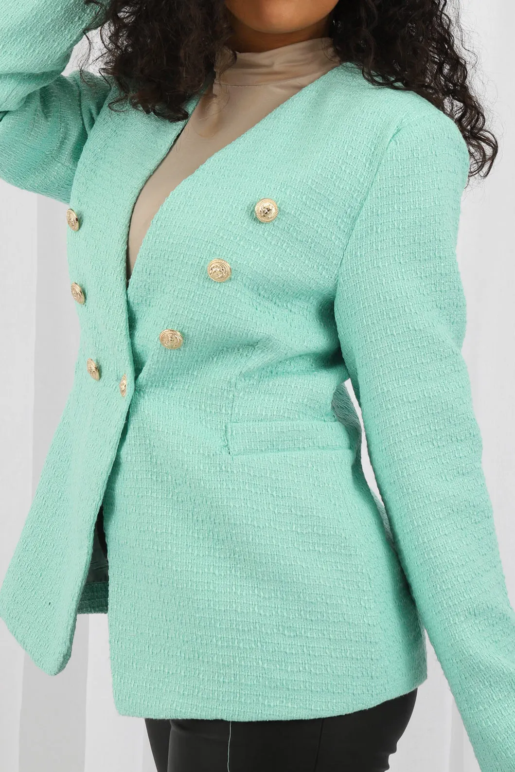 Nora Gold Button Jacket