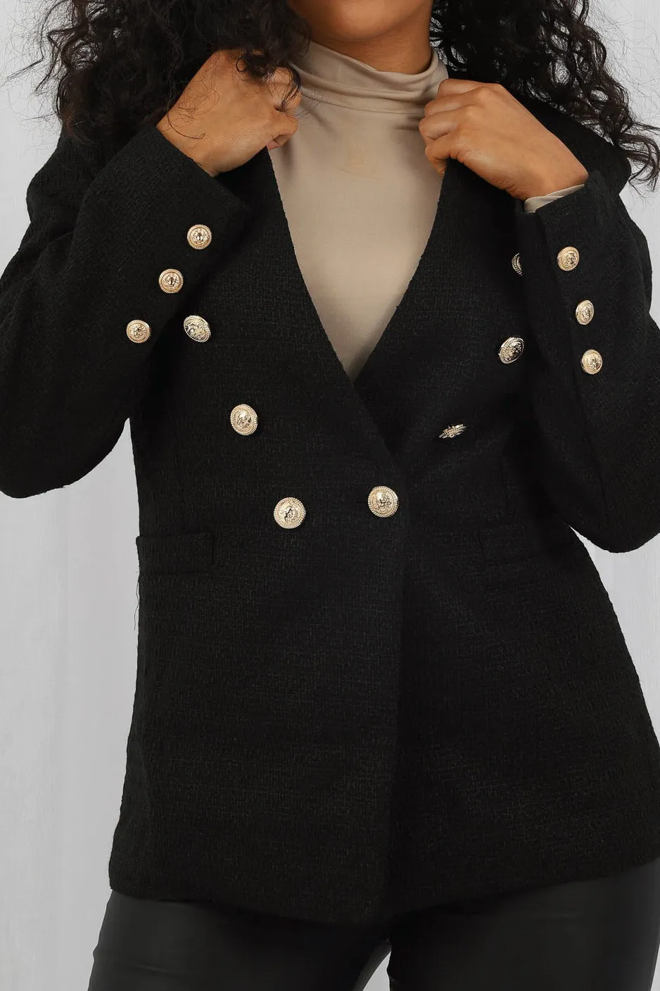 Nora Gold Button Jacket