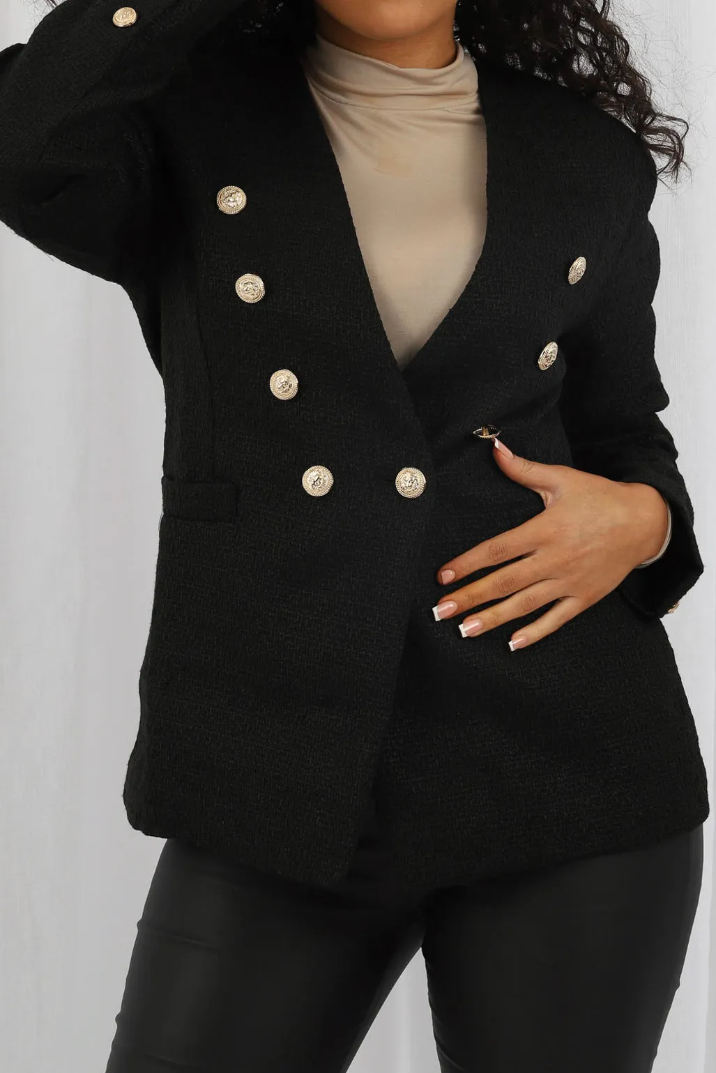 Nora Gold Button Jacket