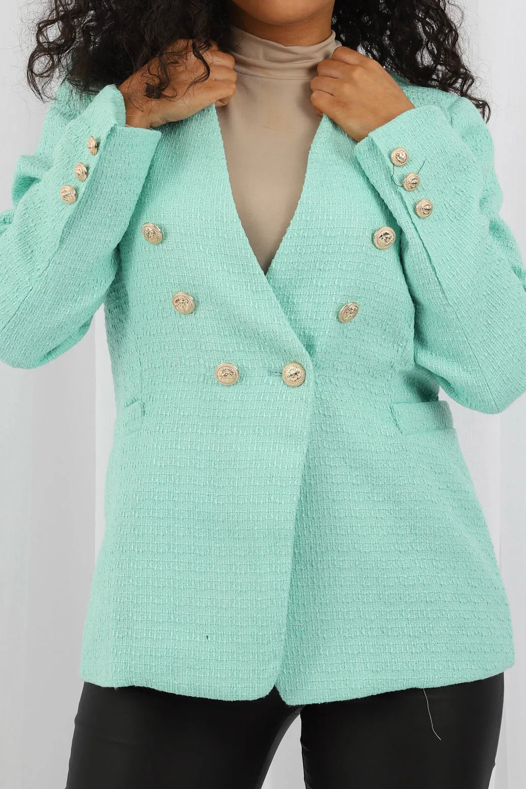 Nora Gold Button Jacket