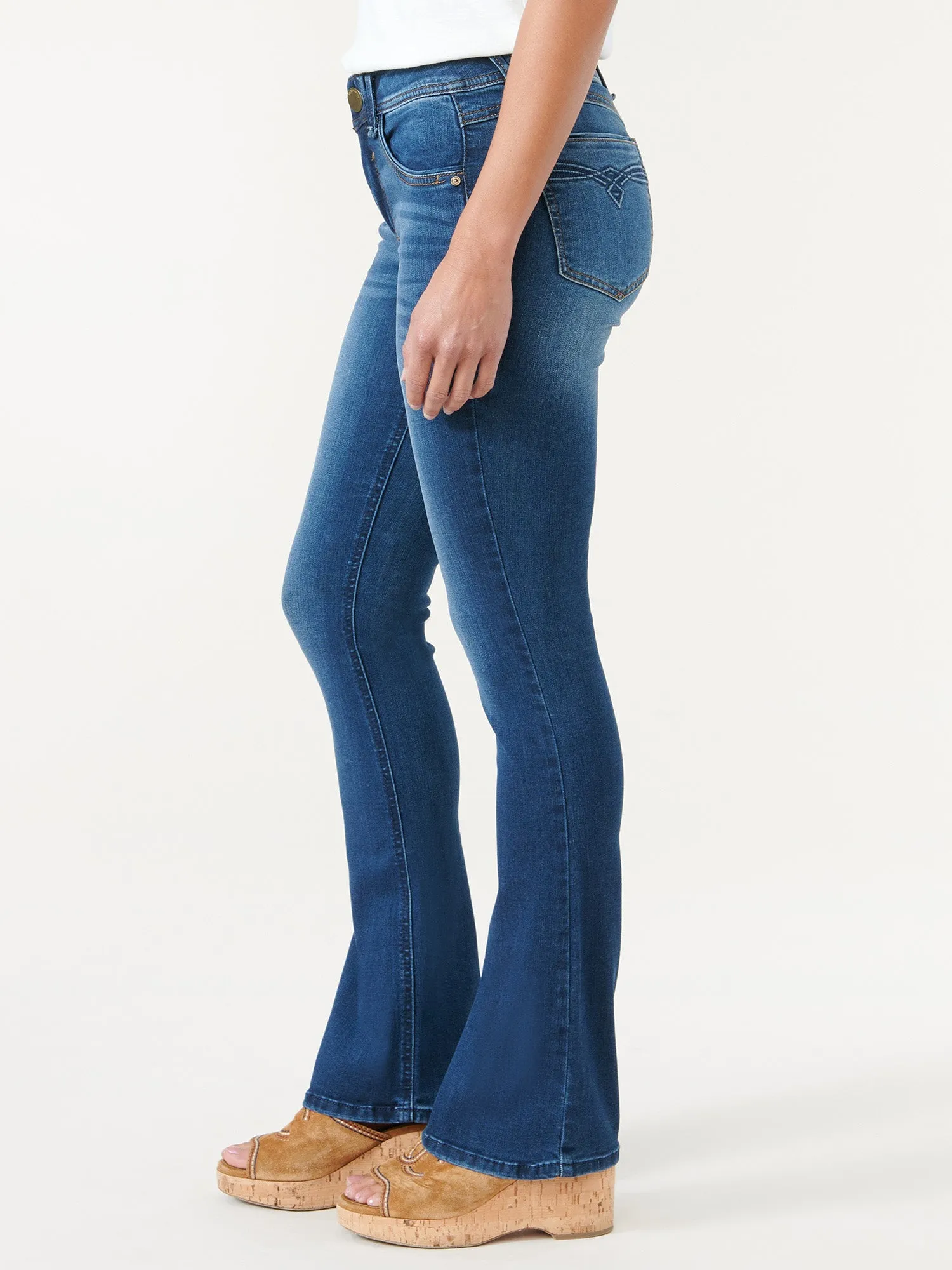 "Ab"solution® Petite Blue Denim Itty Bitty Boot Jeans