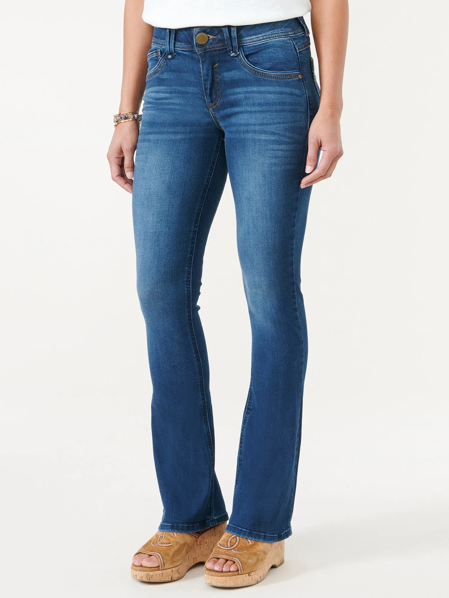 "Ab"solution® Petite Blue Denim Itty Bitty Boot Jeans