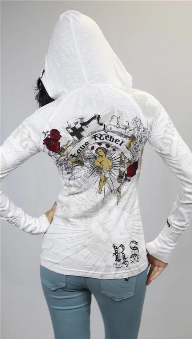 Rebel Spirit Cherub Rose Hoody