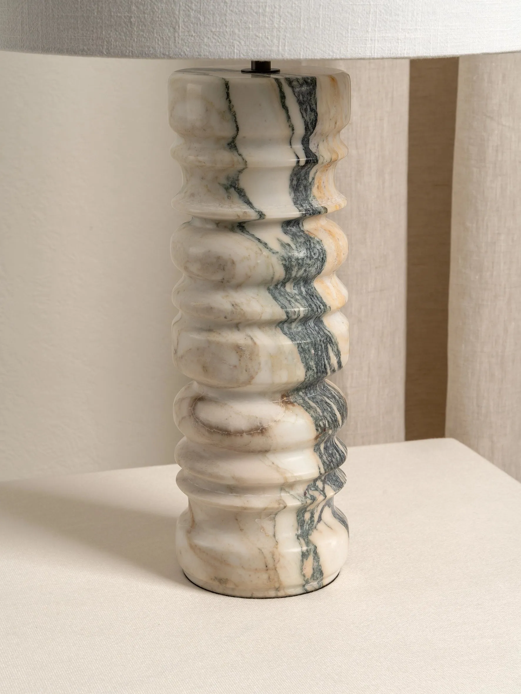 Renee - large Voila Calacatta marble table lamp