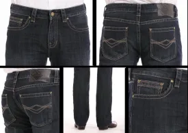 Rock & Roll Cowboy Pistol Regular Fit Straight Leg Dark Wash Jeans M1P5131