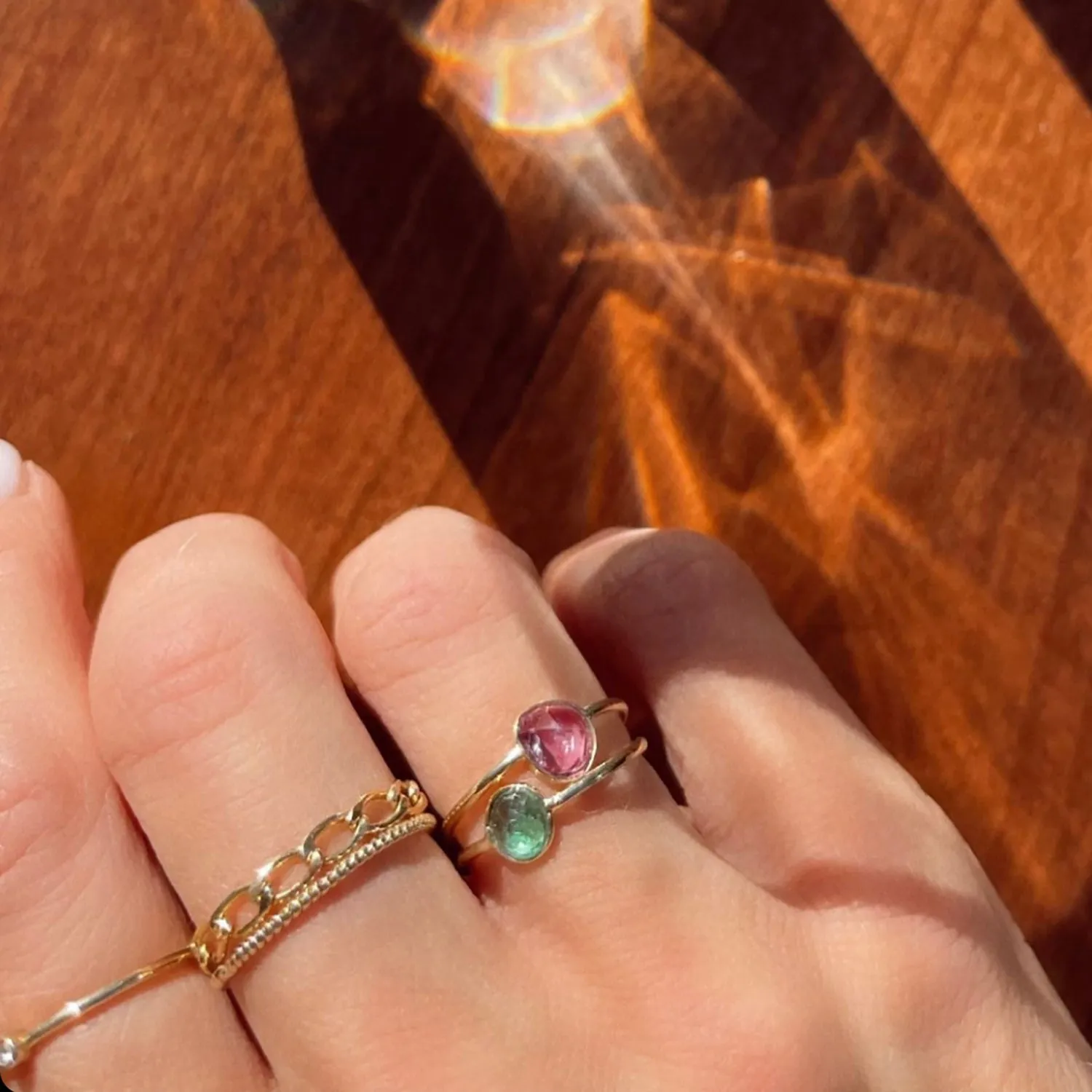 Rosecut Ring | 10k Gold & Pink Sapphire