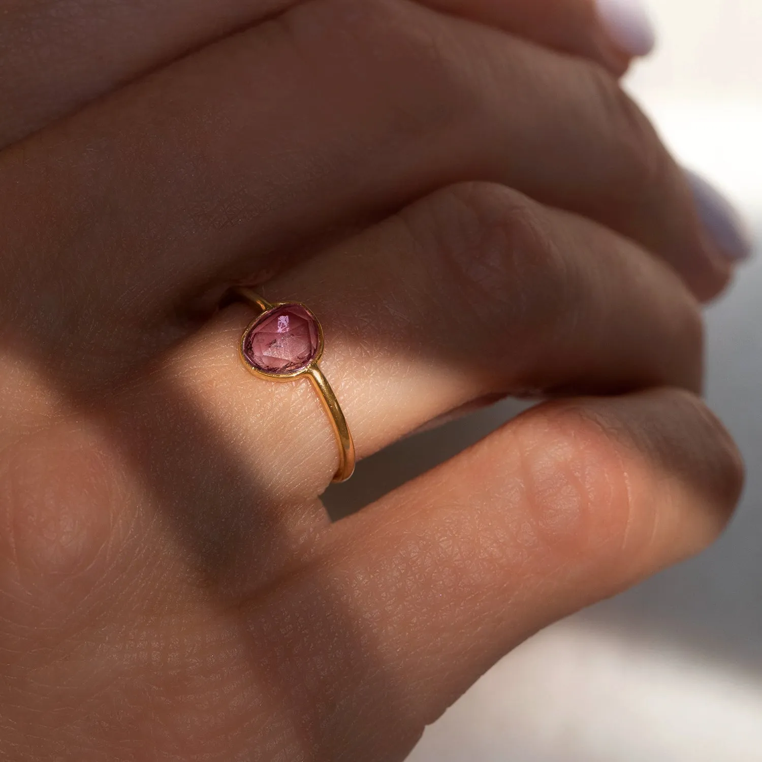 Rosecut Ring | 10k Gold & Pink Sapphire