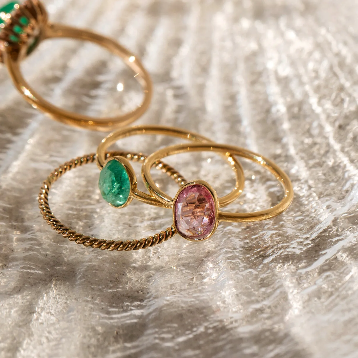 Rosecut Ring | 10k Gold & Pink Sapphire