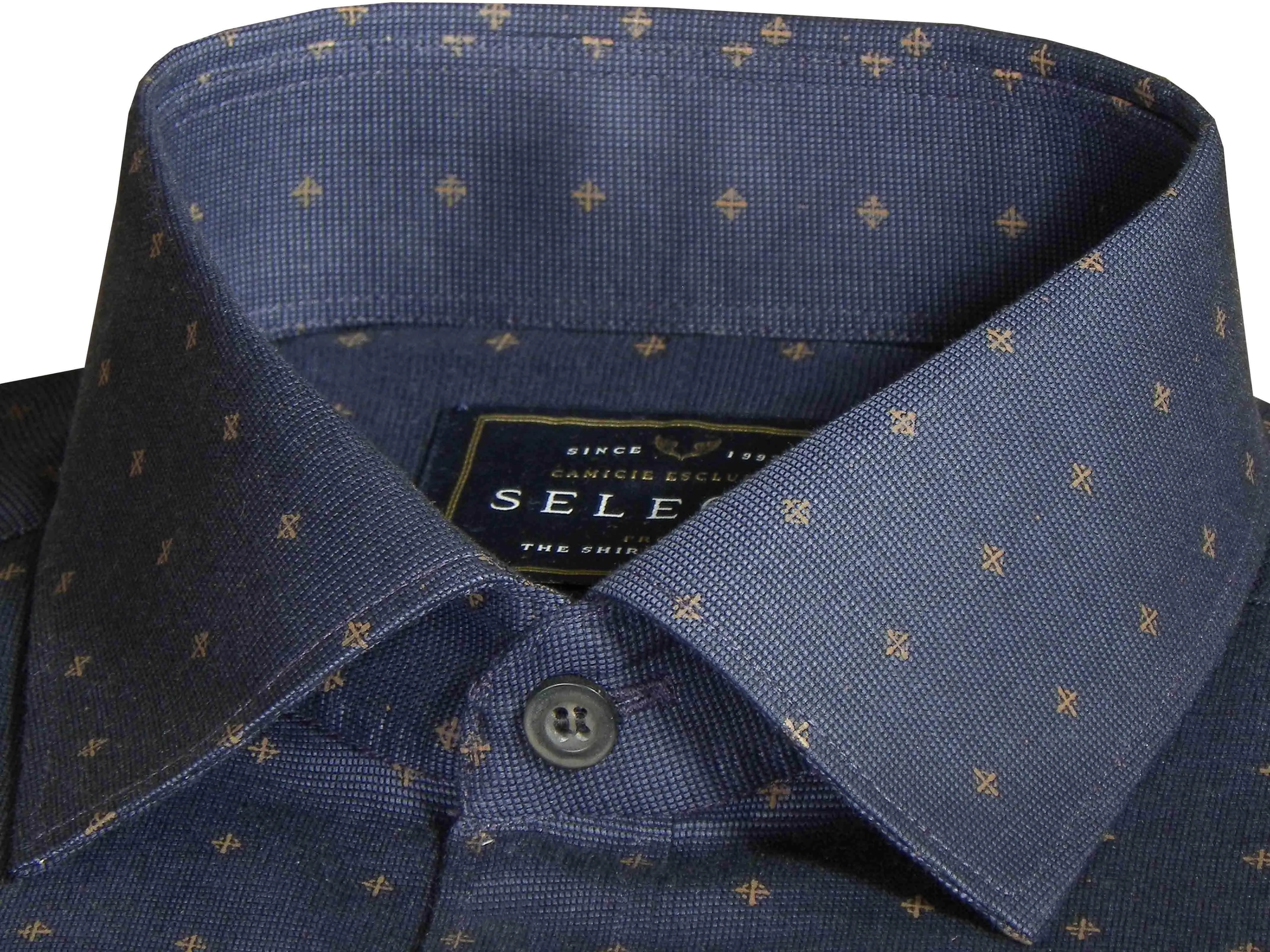 Selects Premium Giza Cotton Printed Shirt Light Blue - (0450)