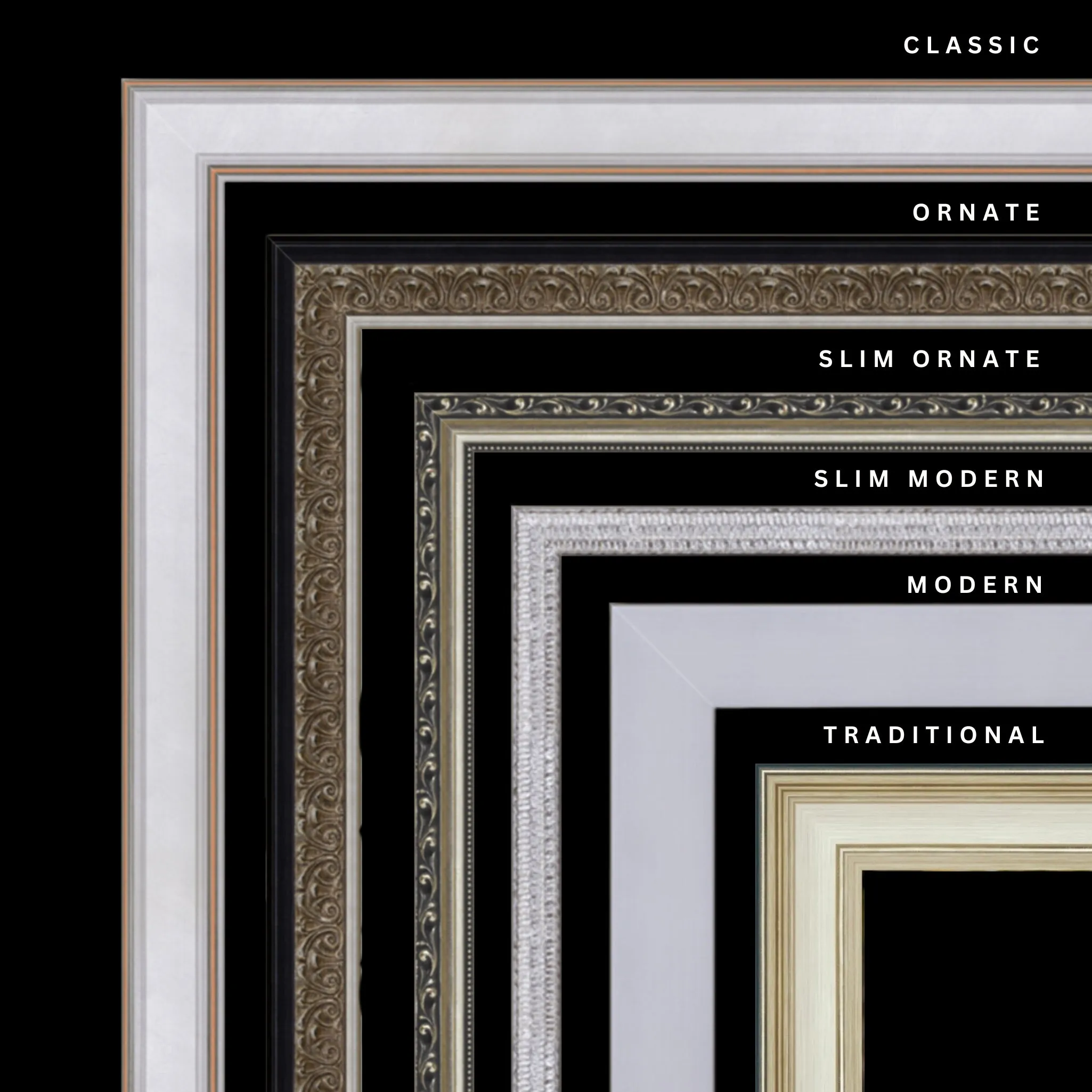 Silver 22x48 Picture Frame Ornate Traditional Classic Antique