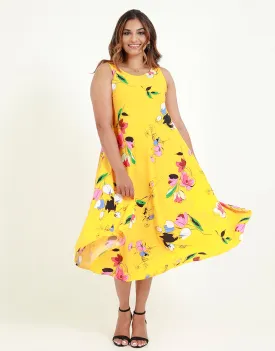 Sleeveless Printed Midi Dress