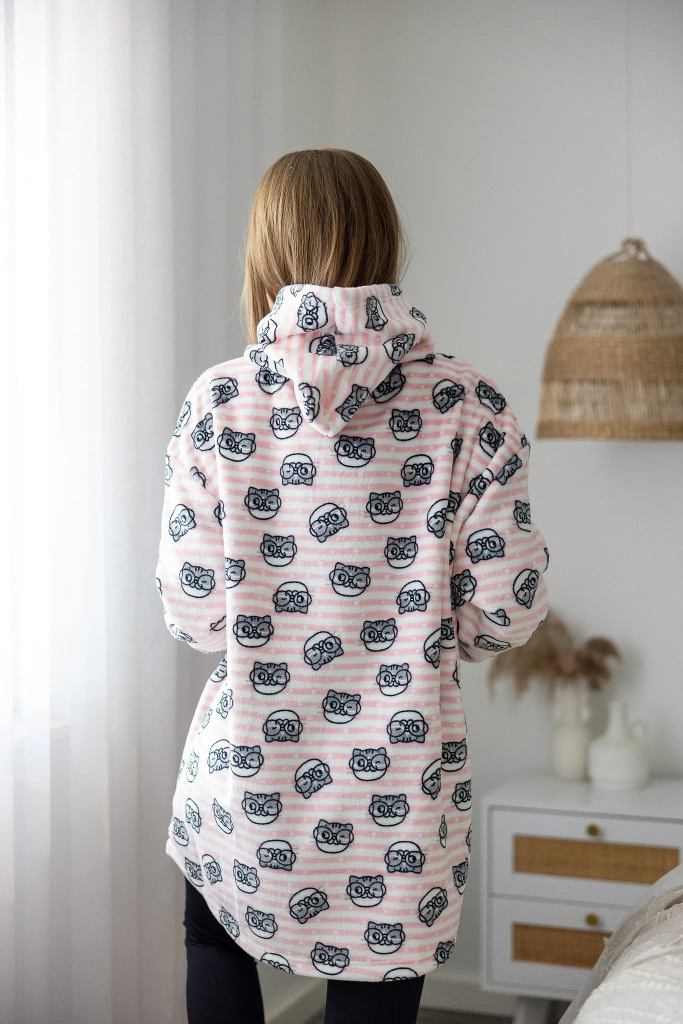 Stripe Kitten Kids Blanket Jumper
