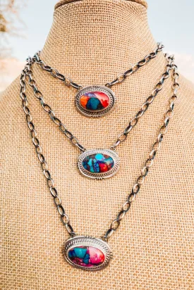 Mohave Sunset Sherbet Necklace at the Rodeo - Enhanced with Modifiers
