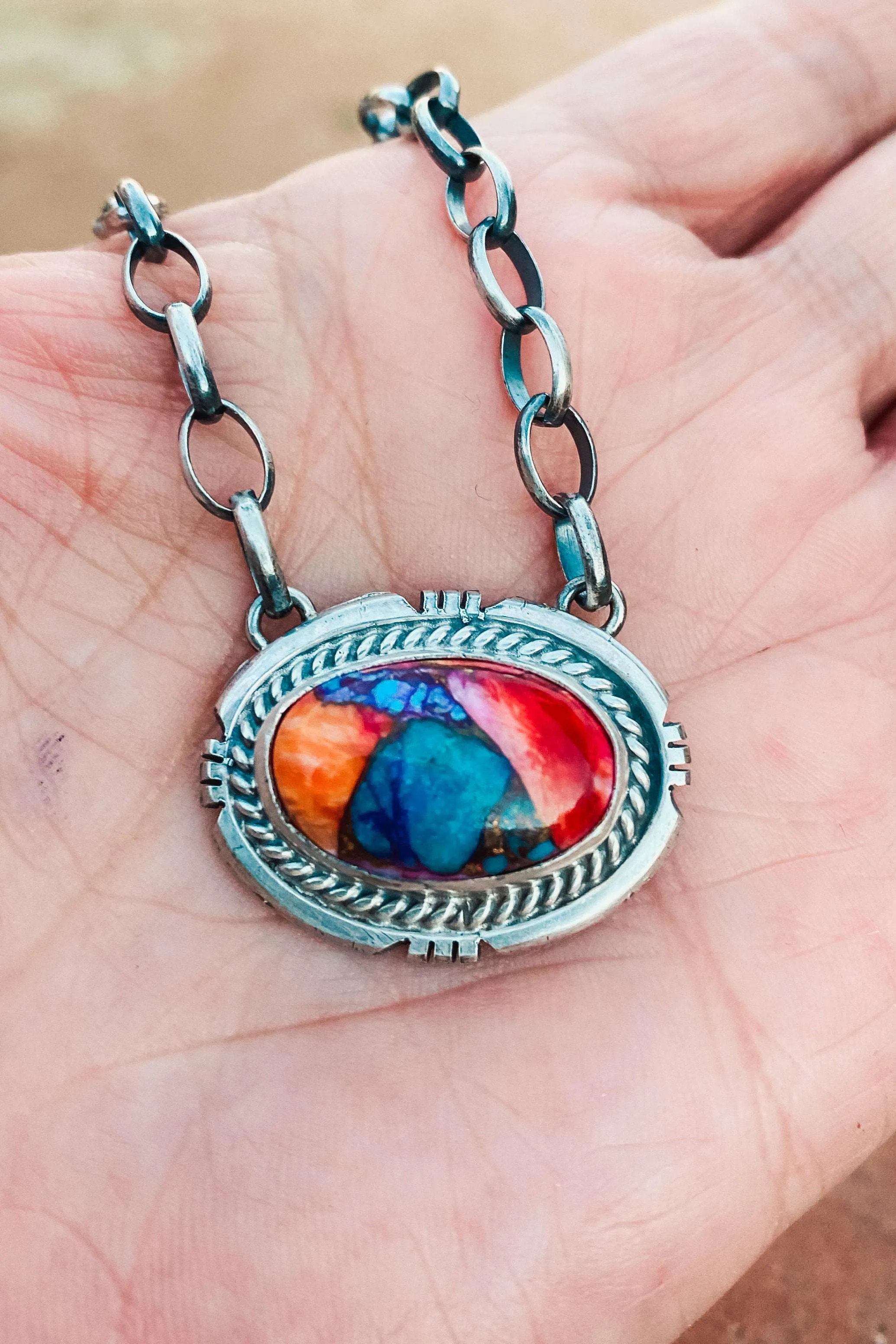 Mohave Sunset Sherbet Necklace at the Rodeo - Enhanced with Modifiers