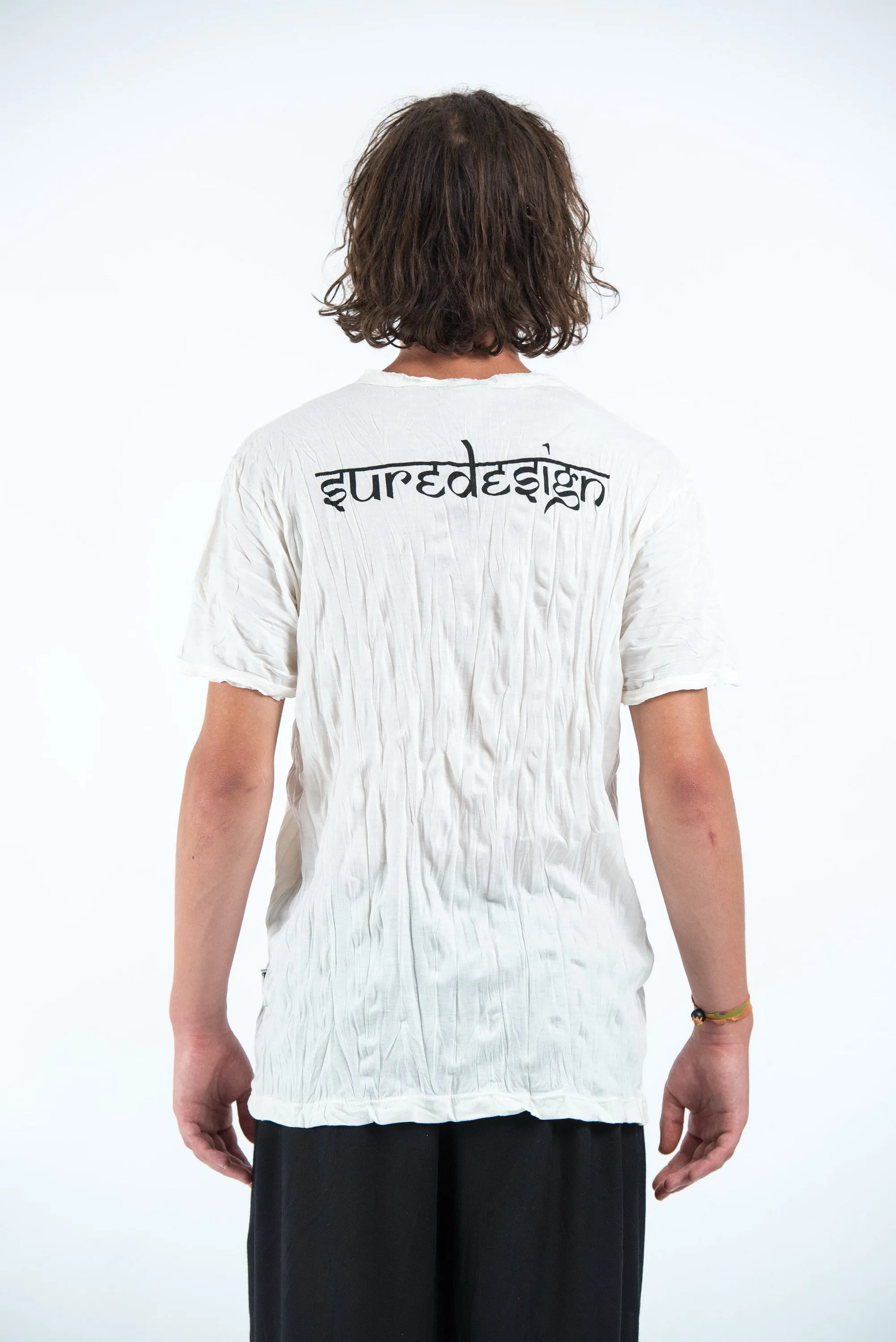 Sure Design Mens Celtic tree T-Shirt White