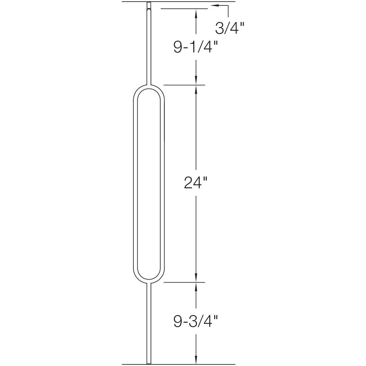 T80 | Iron Baluster | Large Oval | 1/2" x 44"