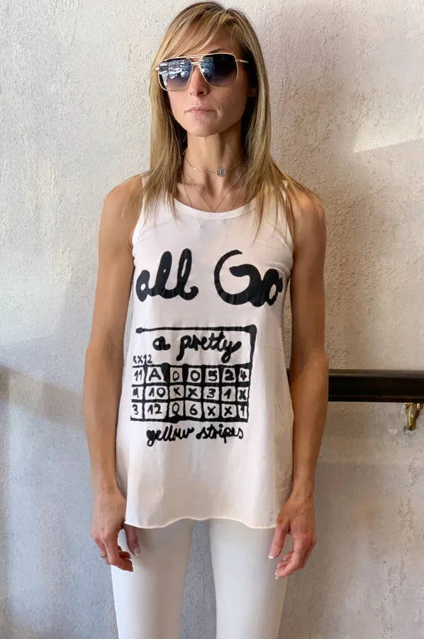 Tank - Off White Print