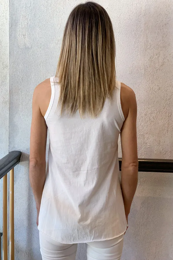 Tank - Off White Print
