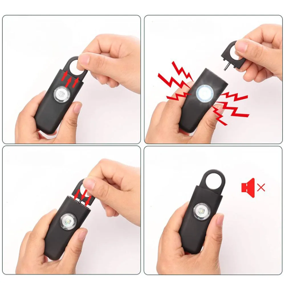 The Original Self Defense Siren Keychain with LED Flashlight for Women - Battery Powered