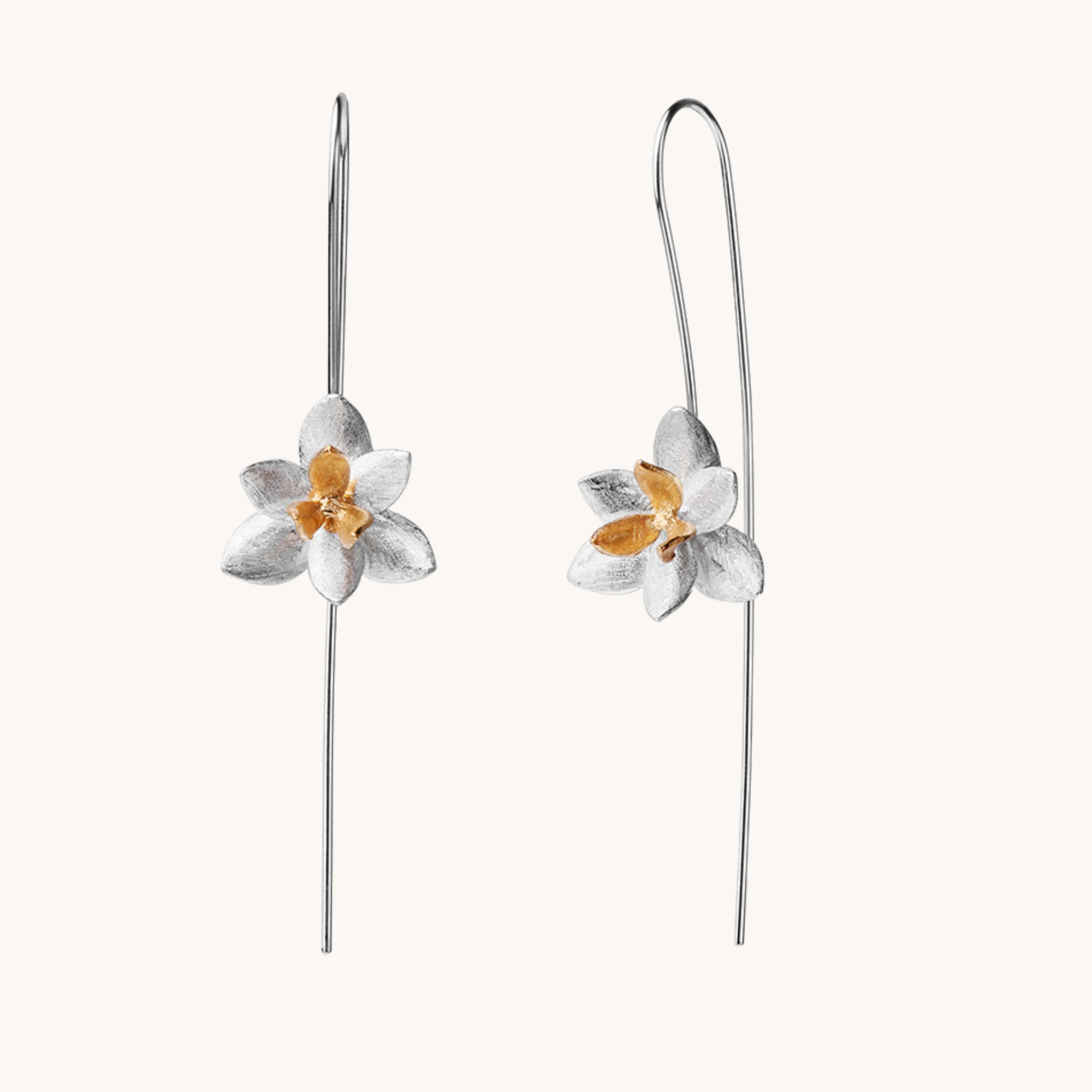 Trillium Silver Drop Earrings W.
