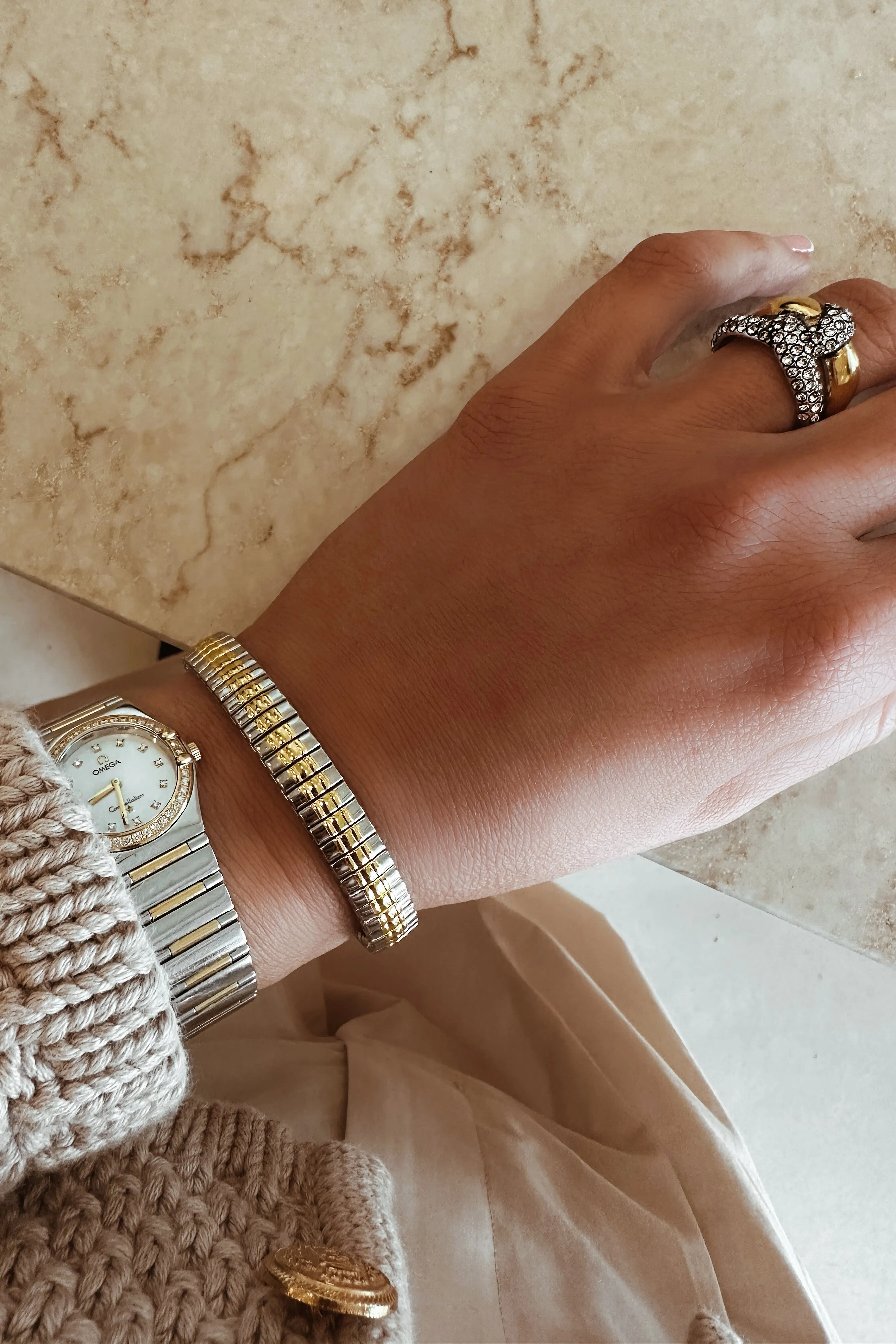 Two Tone Strap Cuff