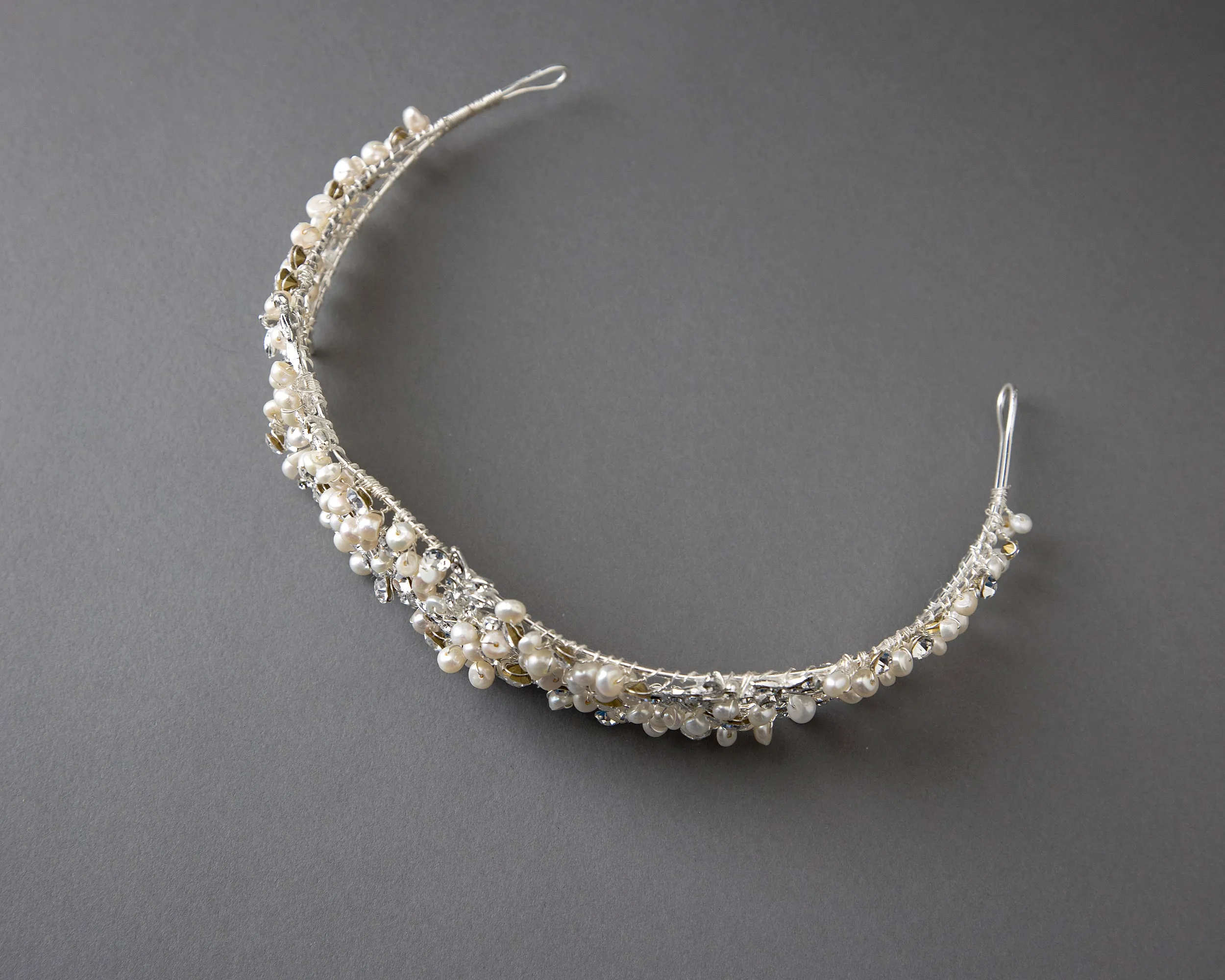 Wedding Headband Headpiece with Freshwater Pearls